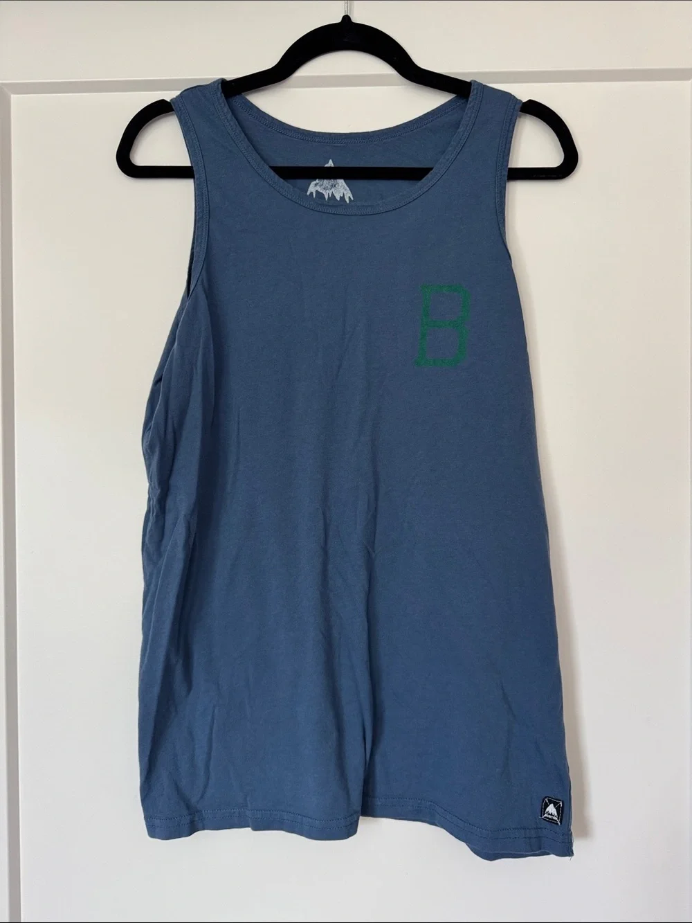 Men’s Burton Blue Sleeveless Cotton Tank Top - Picture 1 of 8